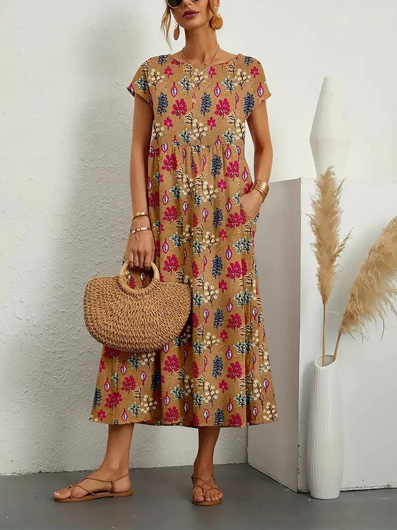 Samantha - Boho Midi Dress - Samberule