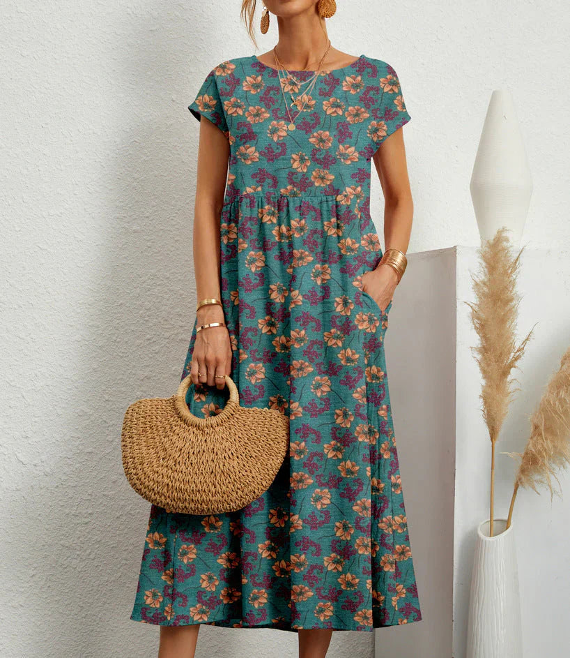 Samantha - Boho Midi Dress - Samberule
