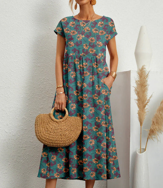 Samantha - Boho Midi Dress - Samberule