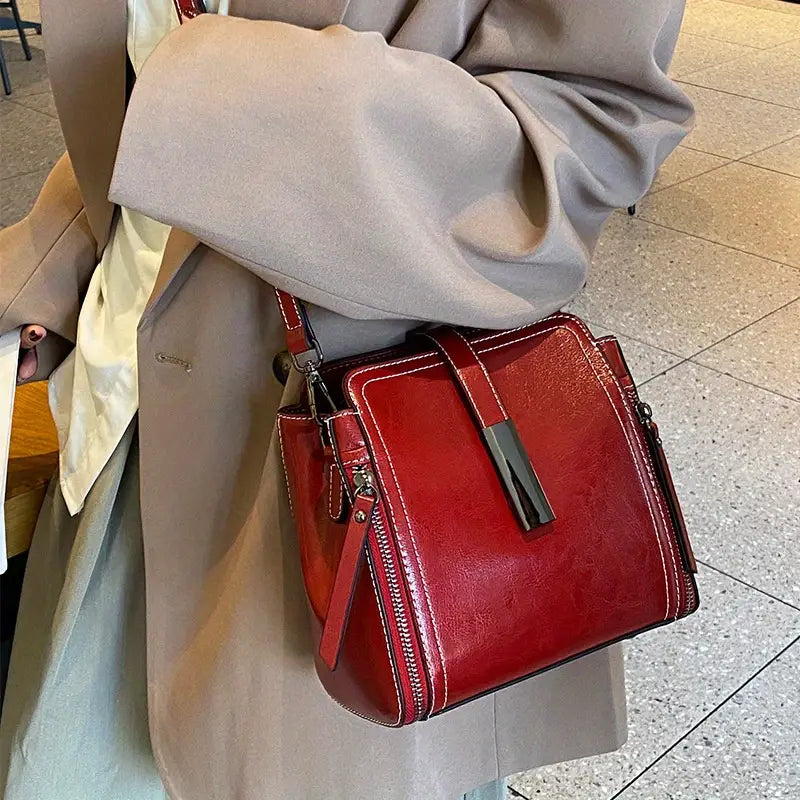 Cathy - Leather Crossbody Bag - Samberule