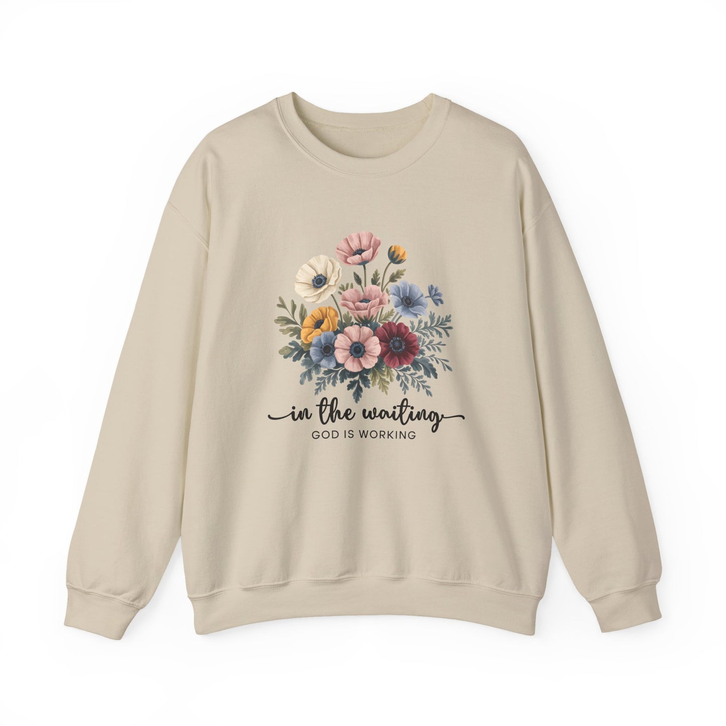 Floral Inspirational Quote Faith Crewneck Sweatshirt