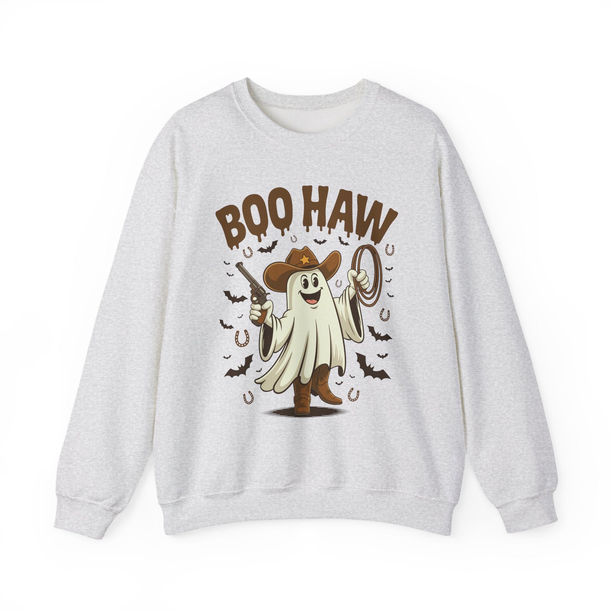 Boo Haw Ghost Halloween Crewneck Sweatshirt - Samberule