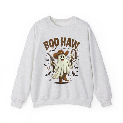 Boo Haw Ghost Halloween Crewneck Sweatshirt - Samberule