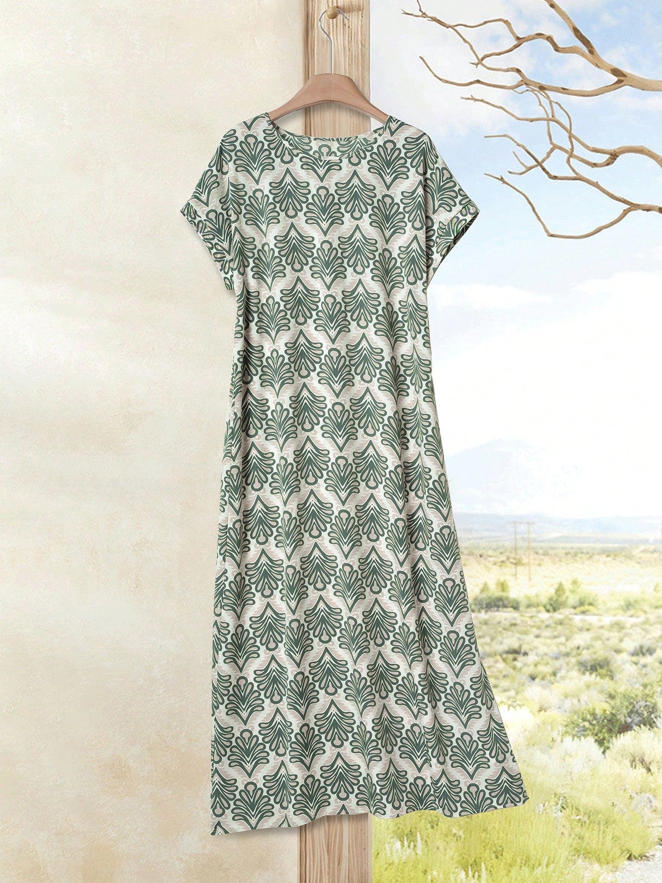 Stella - Casual Batwing Tunic Dress - Samberule