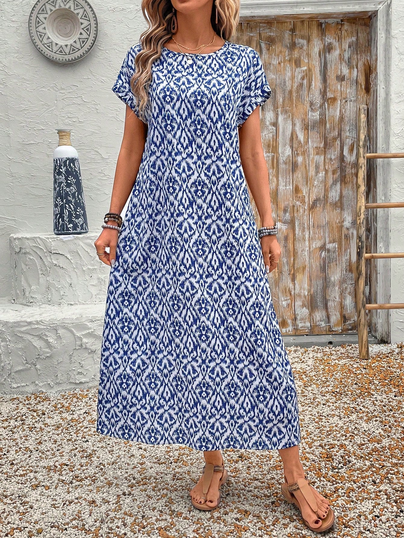 Stella - Casual Batwing Tunic Dress - Samberule