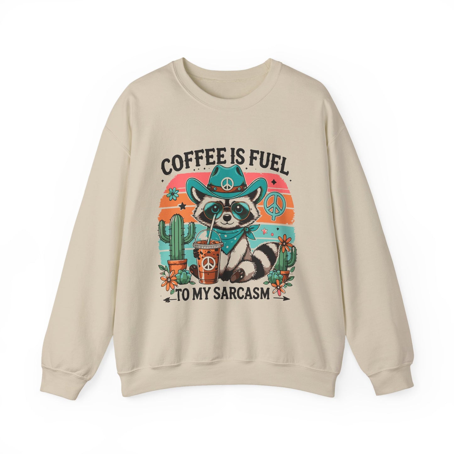 Coffee Is Fuel To My Sarcasm Crewneck Sweatshirt