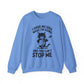 Whimsical Cat Sarcasm Crewneck Sweatshirt