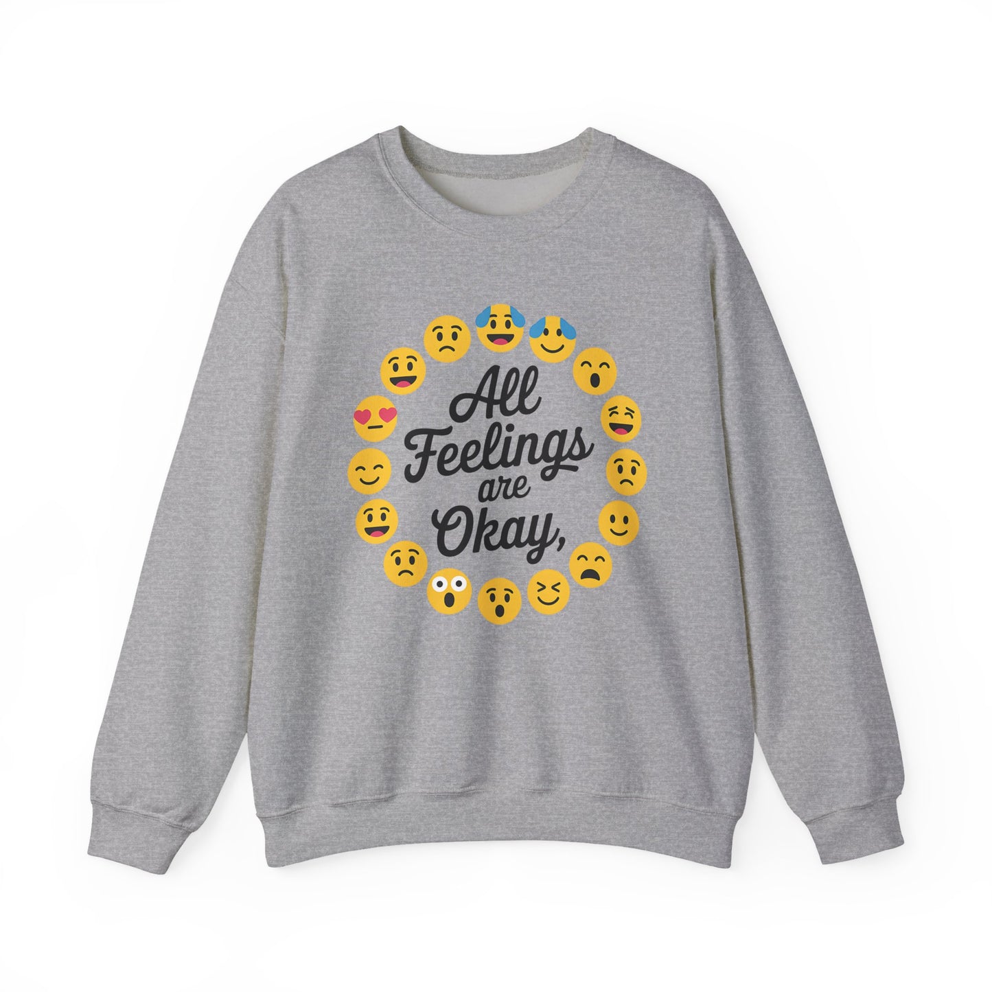 All Feelings Are Okay Mental Health Crewneck Sweatshirt