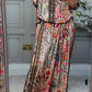 Round Neck Printed Loose Casual Suit