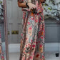 Round Neck Printed Loose Casual Suit