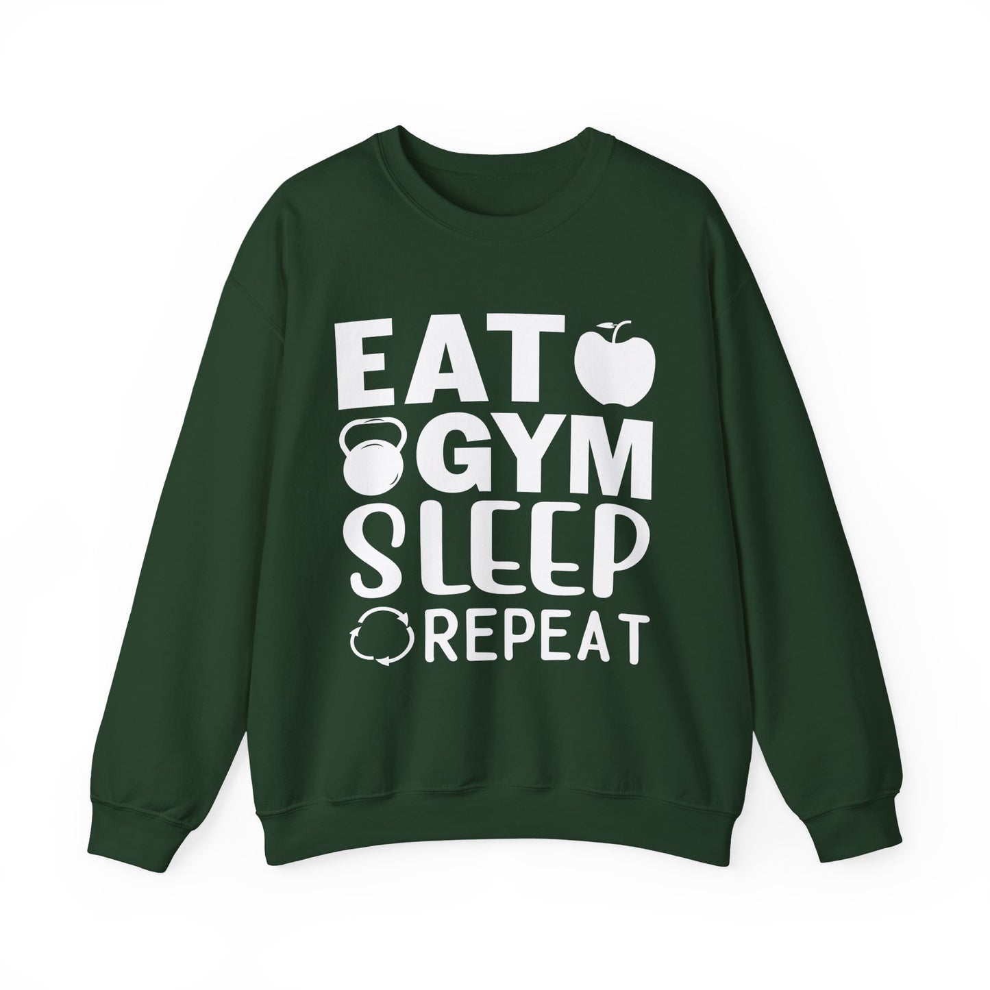 Gym Life Eat Gym Sleep Repeat Gym Crewneck Sweatshirt