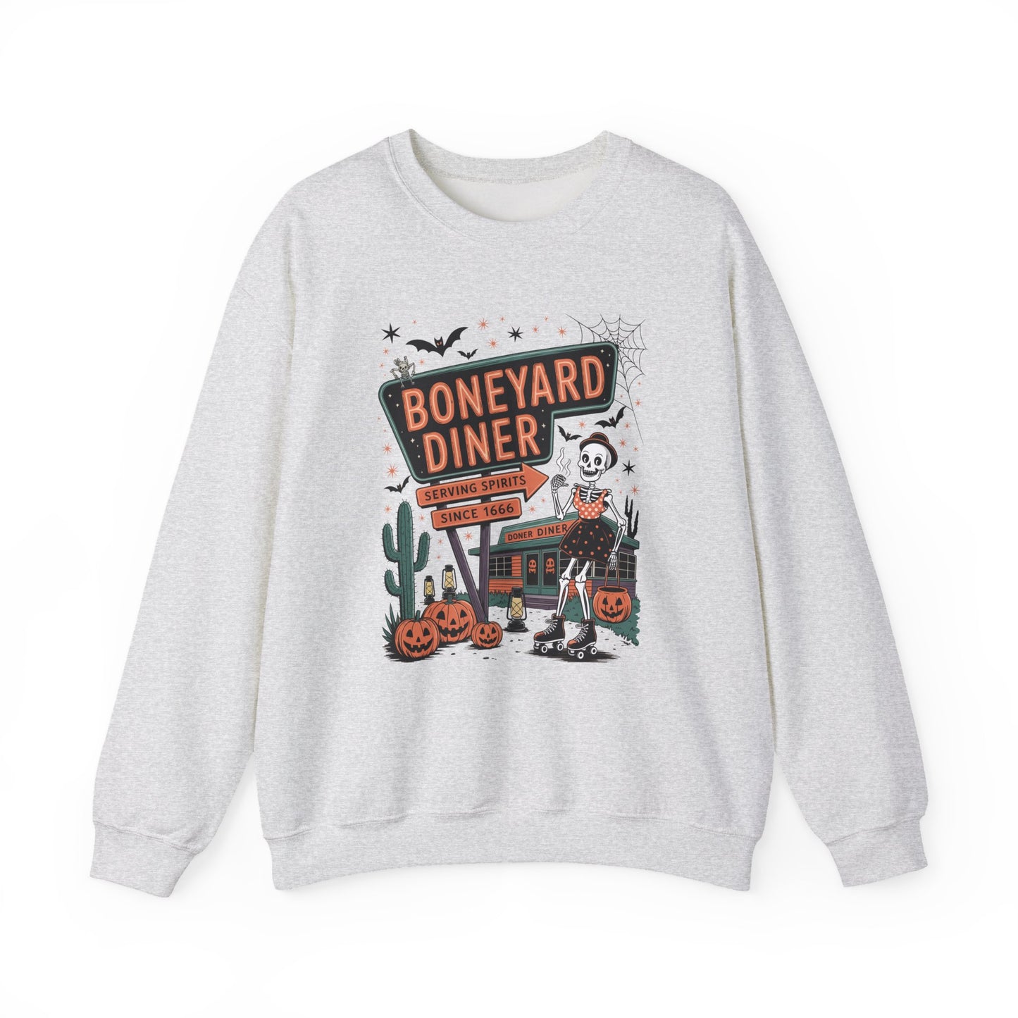 Boneyard Diner Halloween Crewneck Sweatshirt - Samberule