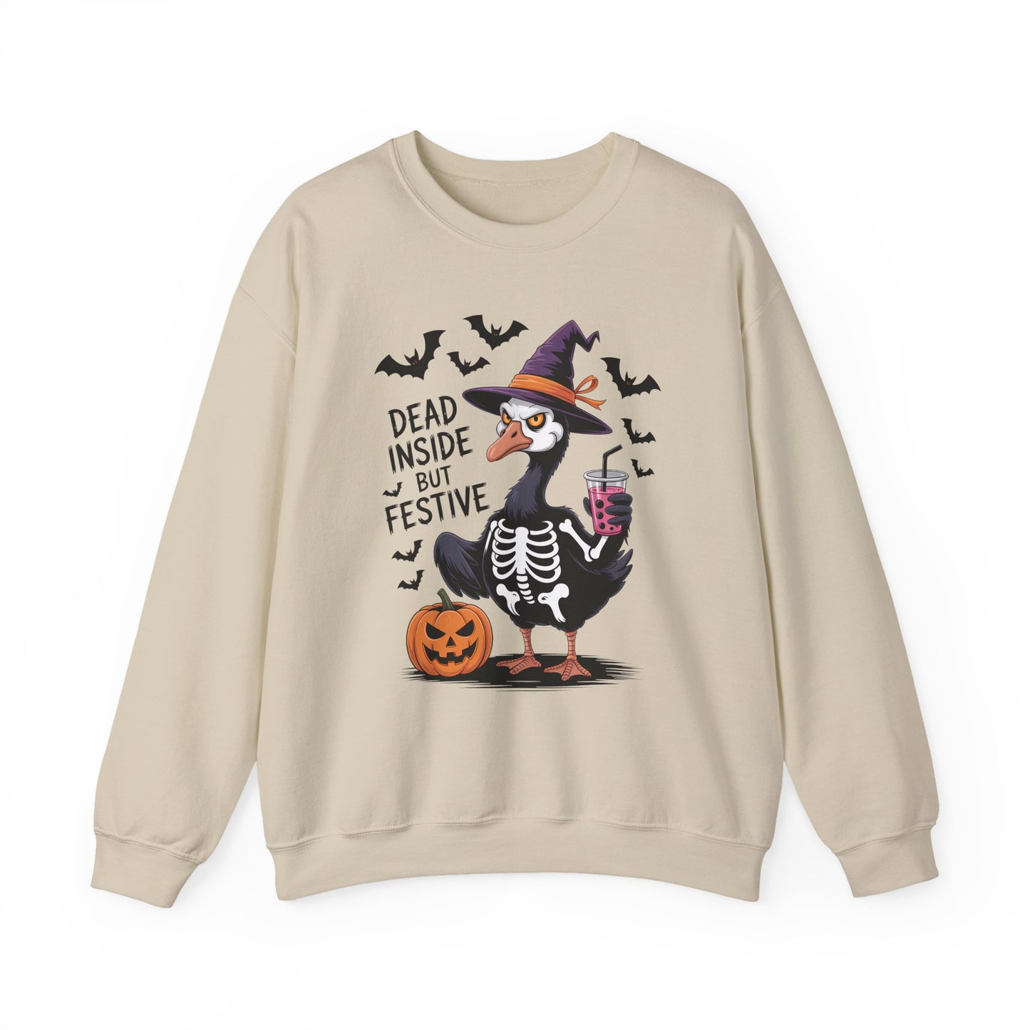 Grumpy Festive Goose Halloween Crewneck Sweatshirt - Samberule