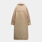 Women’s Long Winter Coat with Turn-Down Collar - Samberule