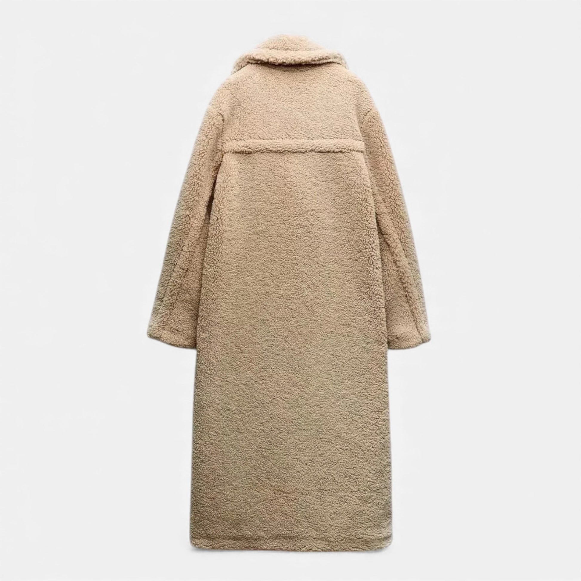 Women’s Long Winter Coat with Turn-Down Collar - Samberule