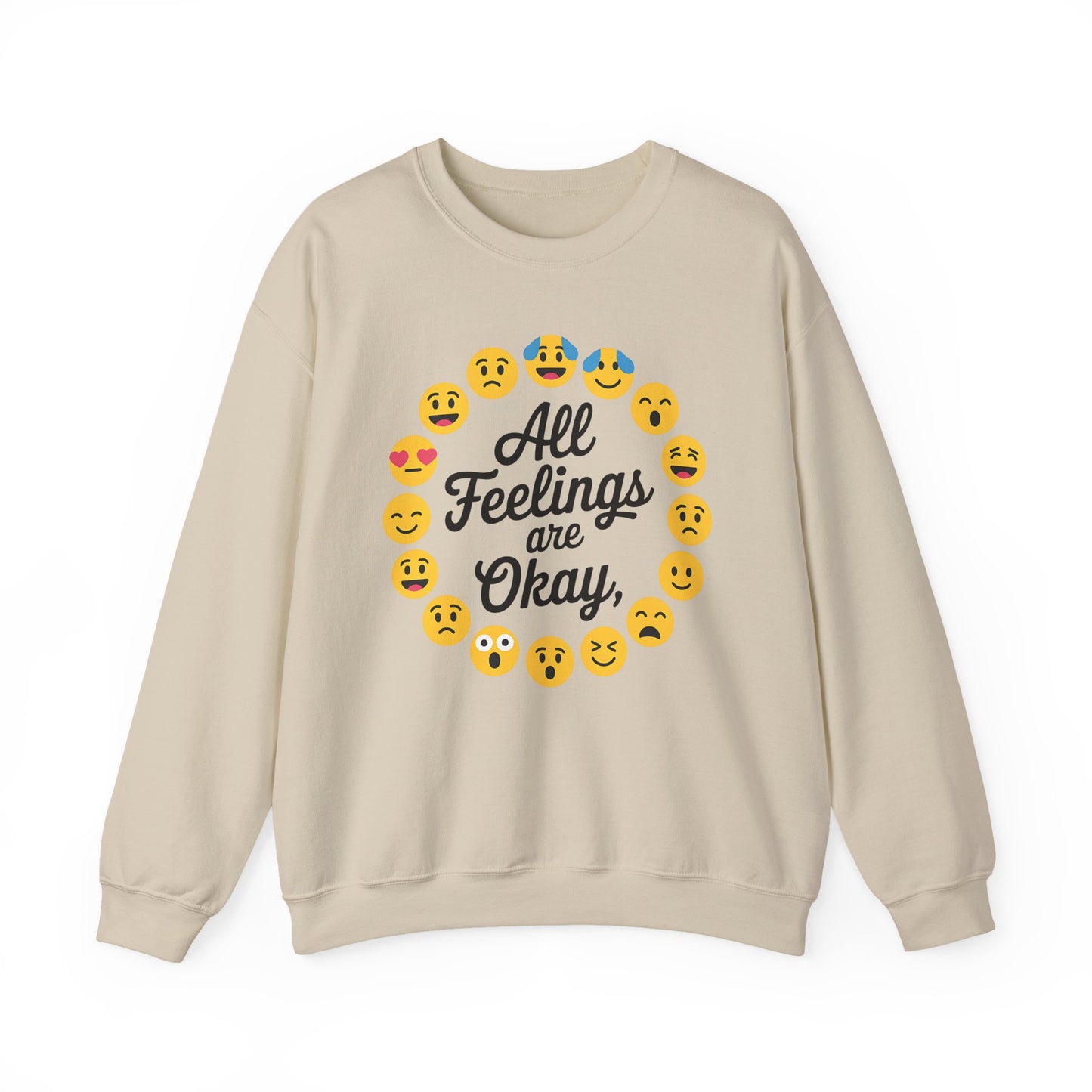 All Feelings Are Okay Mental Health Crewneck Sweatshirt