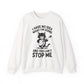 Whimsical Cat Sarcasm Crewneck Sweatshirt