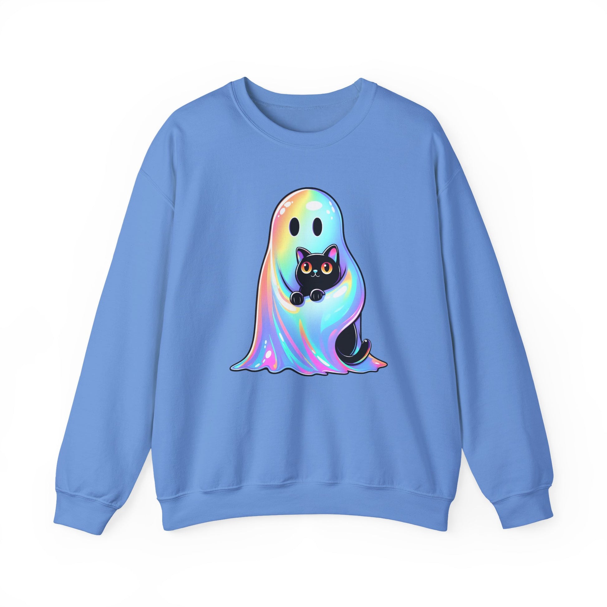 Ghost Cat Halloween Crewneck Sweatshirt - Samberule