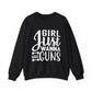 Girl Just Wanna Have Guns Gym Crewneck Sweatshirt