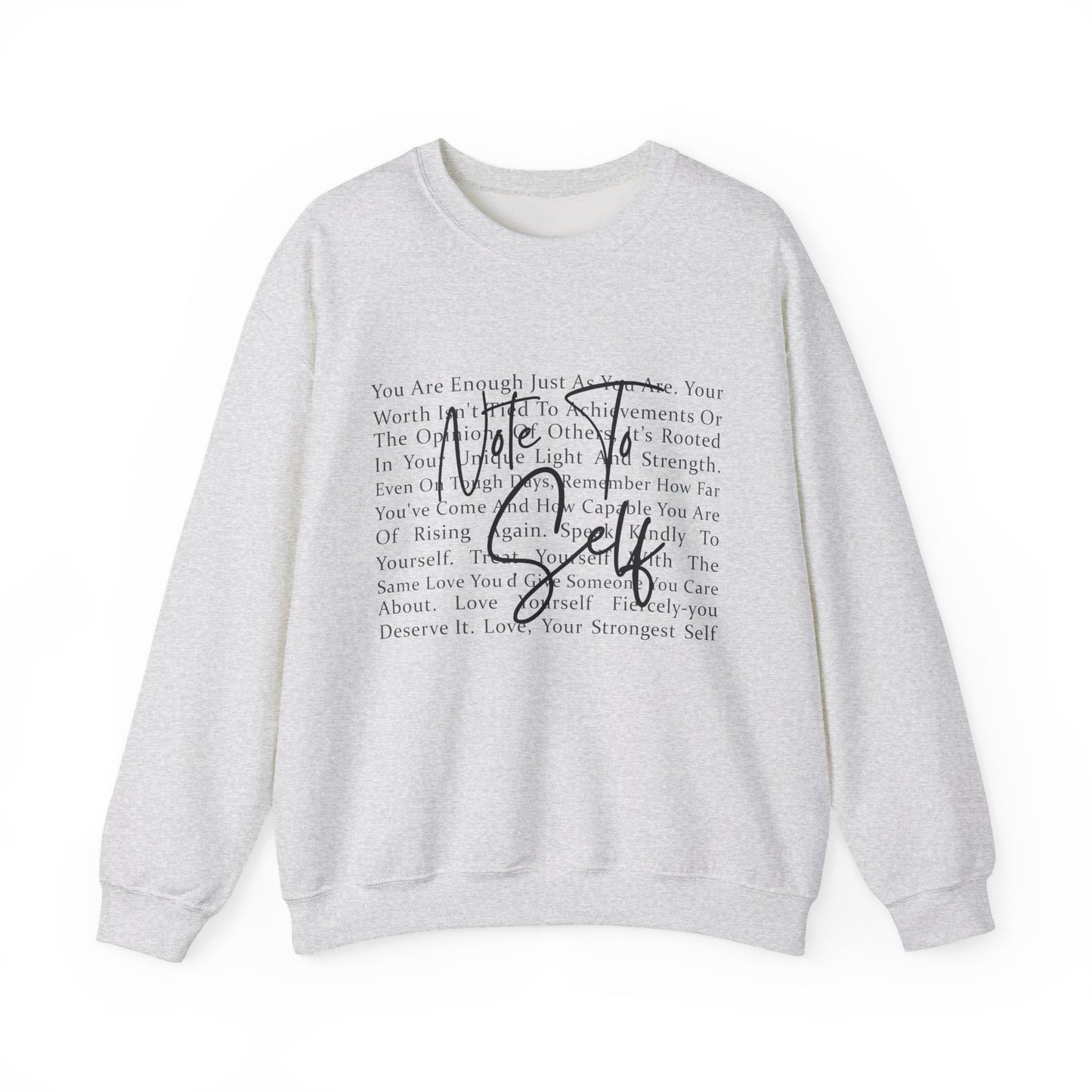 Inspirational Note Self-Love Mental Health Crewneck Sweatshirt