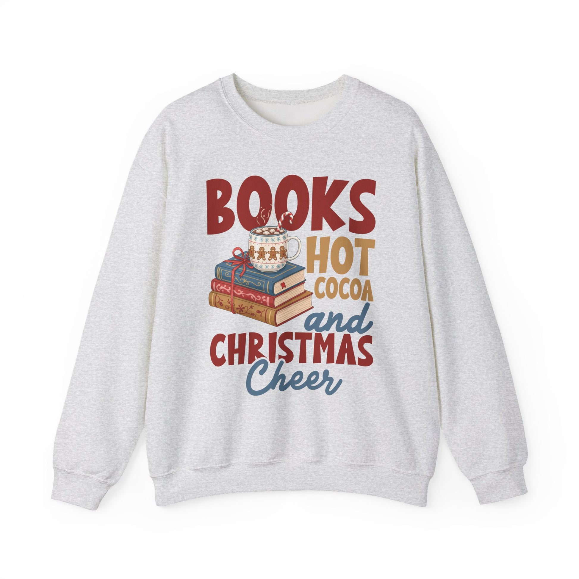 Books Hot Cocoa And Christmas Crewneck Sweatshirt - Samberule