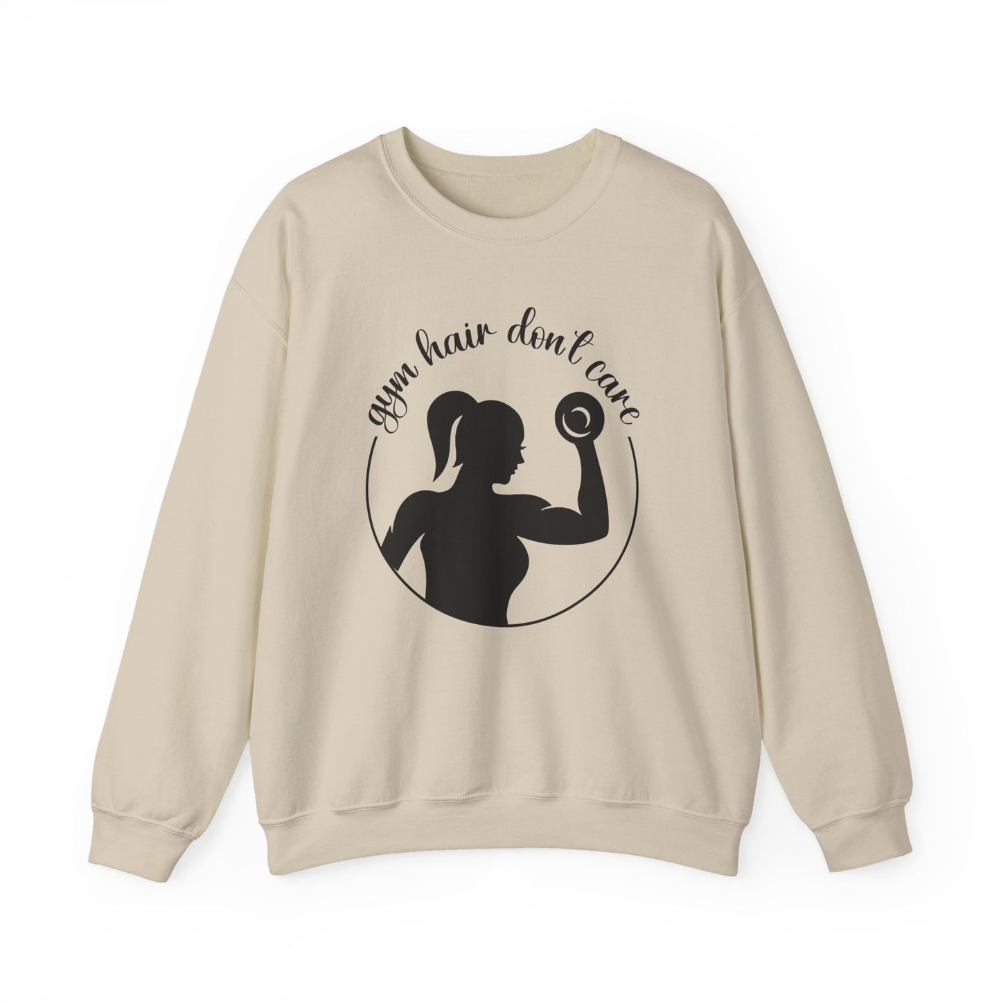 Gym Hair Don't Care Gym Crewneck Sweatshirt