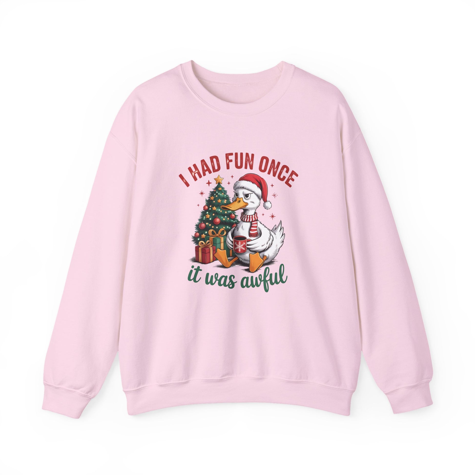 I Had Fun Once It Was Awful Christmas Crewneck Sweatshirt - Samberule