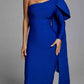 Abbey Blue One Shoulder Bandage Dress