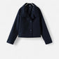 Women's Short Coat with Chic High Collar - Samberule