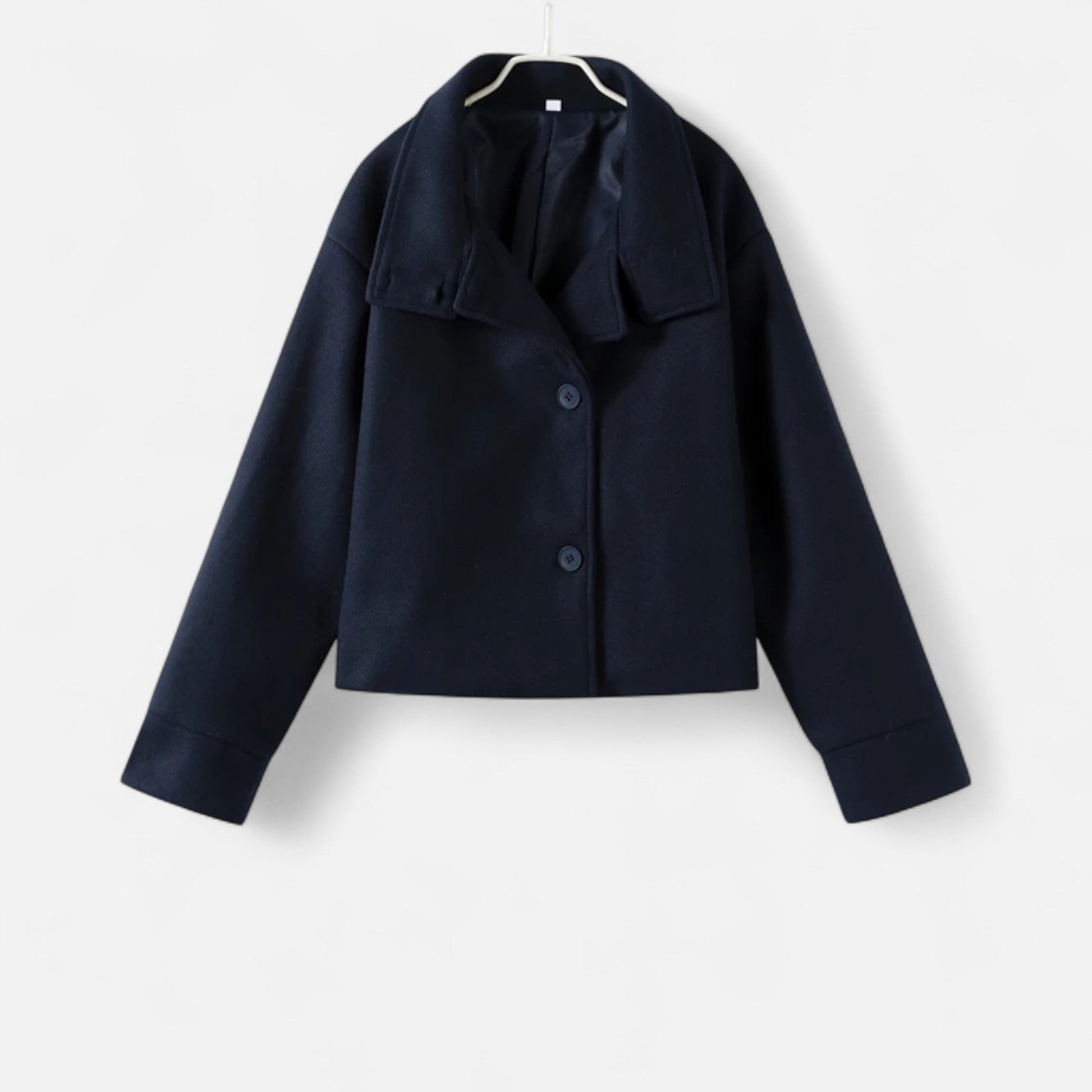Women's Short Coat with Chic High Collar - Samberule