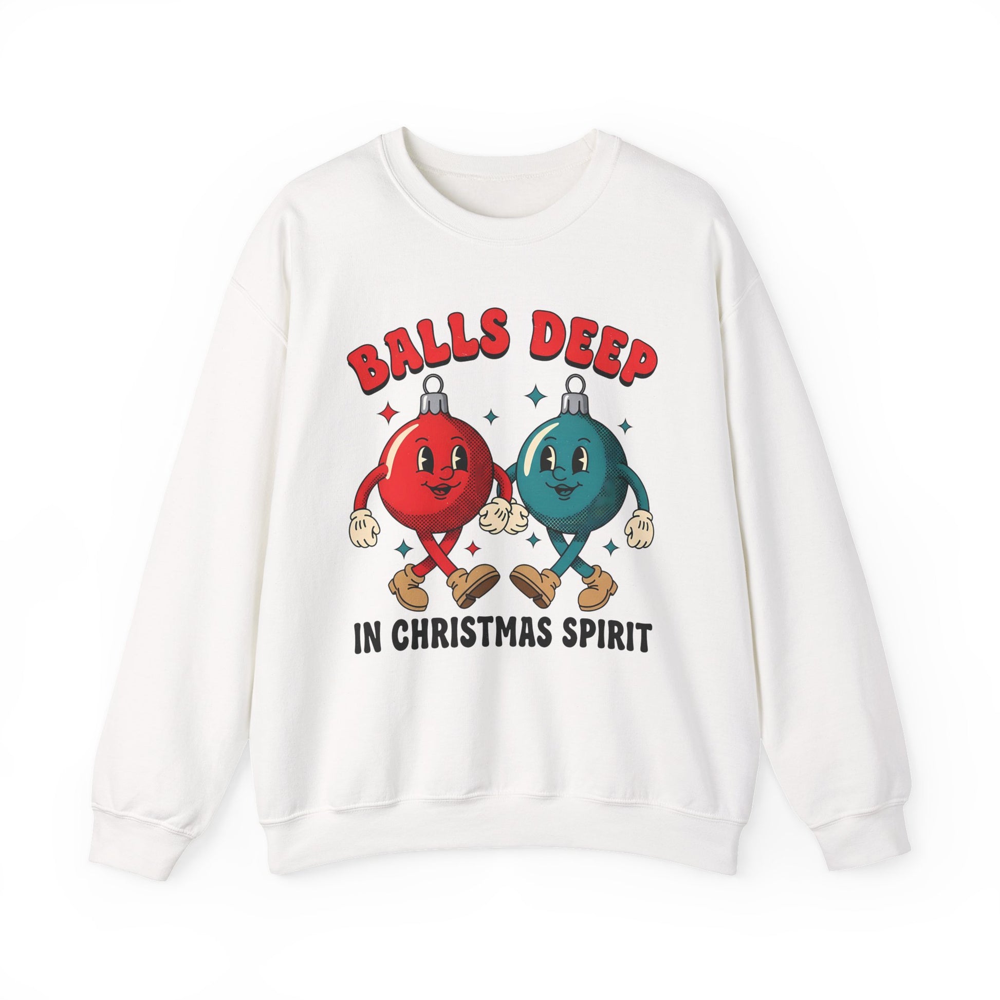 Balls Deep in Spirit Christmas Crewneck Sweatshirt - Samberule