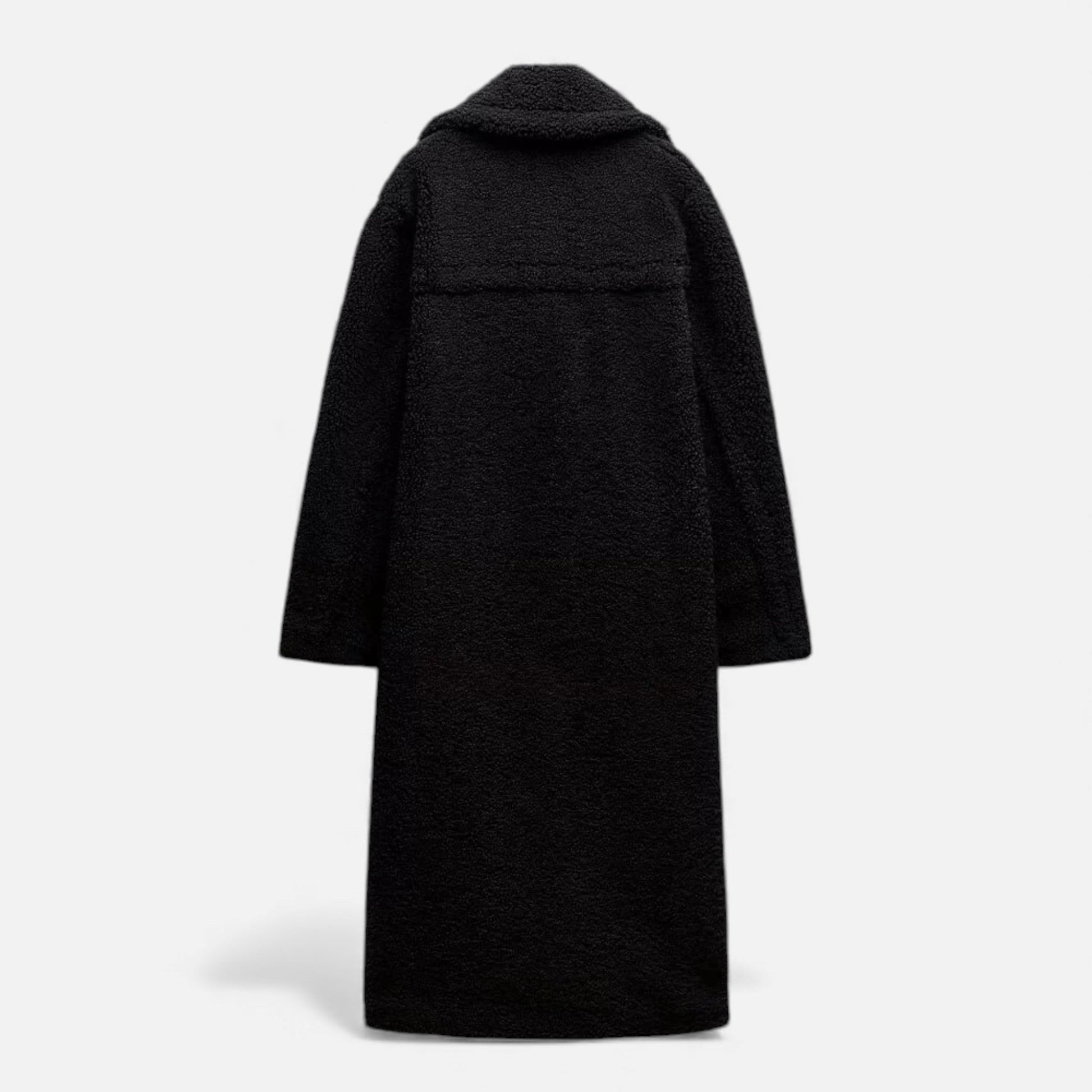 Women’s Long Winter Coat with Turn-Down Collar - Samberule