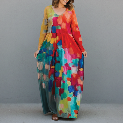 Brenda - V-Neck Midi Dress - Samberule