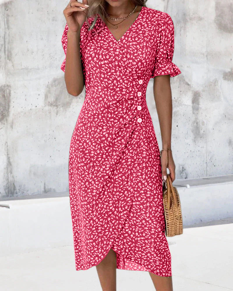 Evelyn - Wrap Midi Dress - Samberule