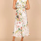 Halter Neck Floral Elastic Waist Maxi Dress