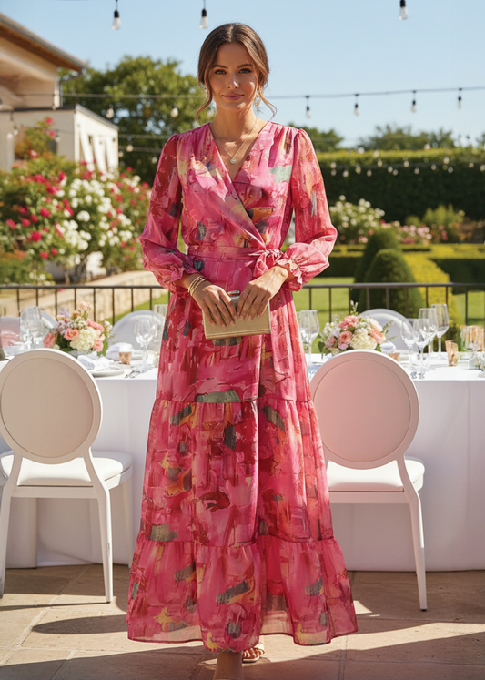 Maria - Wrap Tiered Maxi Dress - Samberule