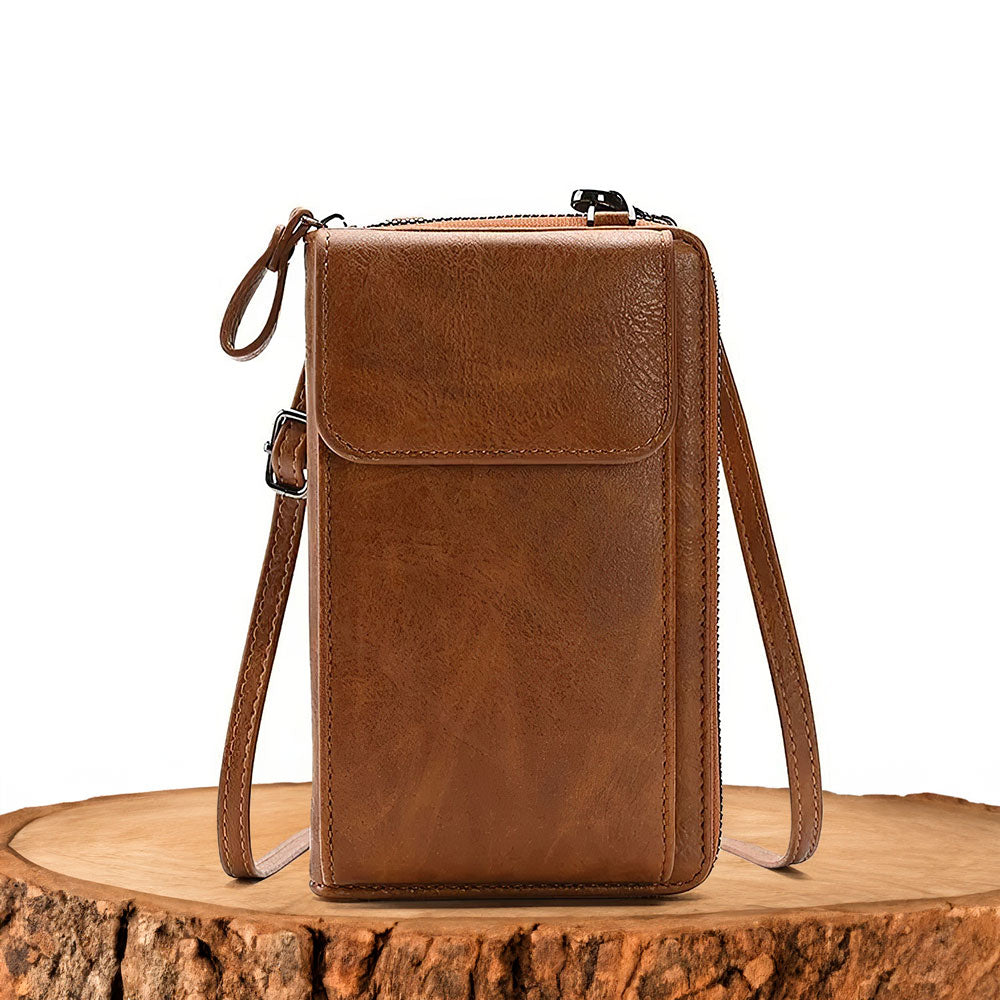 Ann - Vegan Leather Crossbody Wallet Bag - Samberule