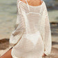 Cutout Knitted Beach Bikini Sun Protection Cover-Up