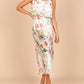 Halter Neck Floral Elastic Waist Maxi Dress