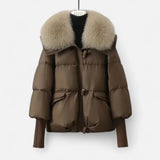 Women’s Puffer Jacket with Fur-Collar - Samberule