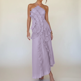Avery - Asymmetric Pleated Dress - Samberule