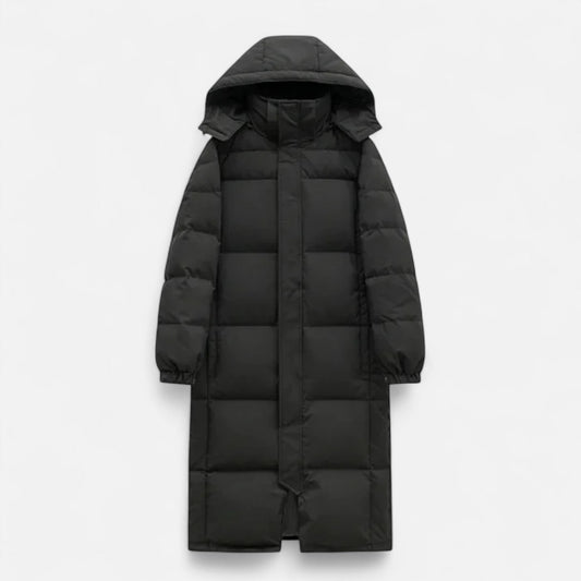 Unisex Long Hooded Puffer Jacket - Samberule