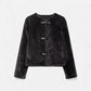 Women’s Faux Fur Jacket with Toggle Buttons - Samberule