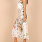 Halter Neck Floral Elastic Waist Maxi Dress