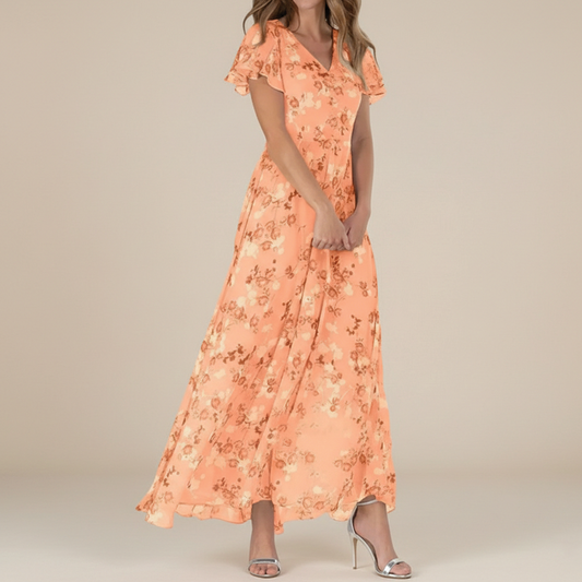 Ann - Flutter Sleeve Maxi Dress - Samberule