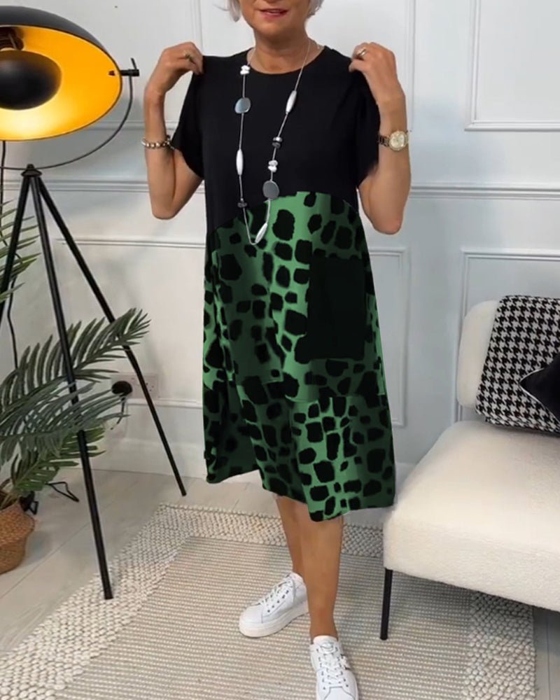 Ellie - Colorblock Midi Dress - Samberule