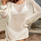 Cutout Knitted Beach Bikini Sun Protection Cover-Up