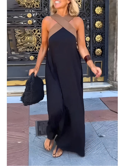 Esther - Halter Neck Maxi Dress - Samberule