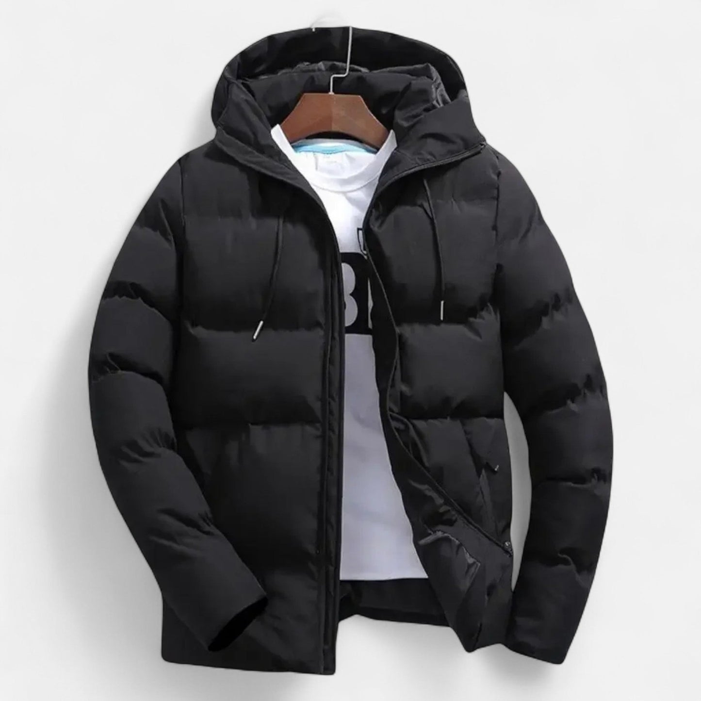 Men's Classic Hooded Puffer Jacket – Essential Cold Weather Layer