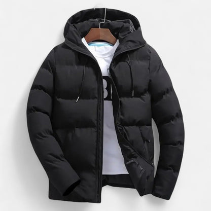 Men's Classic Hooded Puffer Jacket – Essential Cold Weather Layer